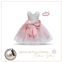 Load image into Gallery viewer, "Arna" Royal Gown Collection - 0-24 Month Baby Princess Dress For Newborn Girls Party Christening Gown Vintage Infant Baptism Wedding