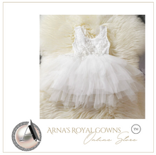 Load image into Gallery viewer, "Arna" Royal Gown Collection - Girls Princess Dress Tutu Baptism Newborn Infant Girl Party Dress