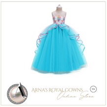 Load image into Gallery viewer, "Arna" Royal Gown Collection - Girls Unicorn Summer Dresses Tutu Long