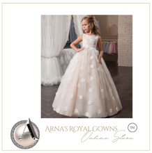 Load image into Gallery viewer, "Arna" Royal Gown Collection - Girls Wedding Evening Party Bridesmaid Long Dress Prom Gown Children Teenager New Year Princess Costume