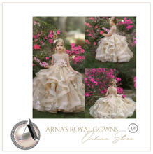 Load image into Gallery viewer, "Arna" Royal Gown Collection - Flower Girl/Formal/Wedding/Pageant - Made to Measure - Large range of Colours