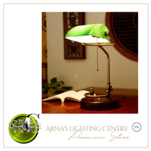 Load image into Gallery viewer, Arna Royal Collection - Classical Vintage Banker Lamp E27 Table Lamp Glass Lampshade Desk Lights 90V-240V
