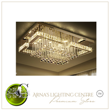 Load image into Gallery viewer, "Arna's Luxury Collection" Chandelier K9 Crystal LED Ceiling Chandelier - L120cm x W80 + 92W