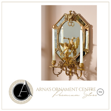 Load image into Gallery viewer, "Arna Lisa" Luxury Vintage Finest Collection - Golden Mirror and Candle Stick Holder