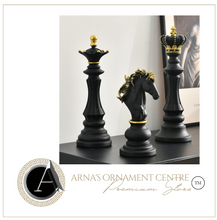 Load image into Gallery viewer, Nordic Sculpture Golden Chess Book Shelf Accessories x3 - Office Home & Living