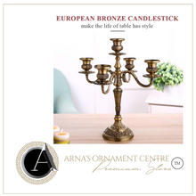 Load image into Gallery viewer, "Arna Royal Victorian Collection" Vintage European Unique Candelabra Bronze High Quality 5 Arm