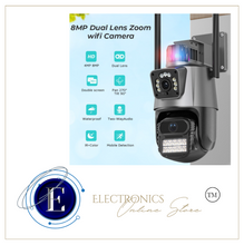 Load image into Gallery viewer, 8MP 4K Wifi Camera Dual Lens Security Protection Waterproof Security CCTV Video Surveillance Camera Light Alarm IP Camera