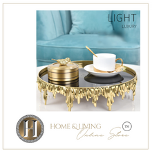 Load image into Gallery viewer, "Arna Lisa" Royal Luxury Collection - Luxurious Pure Copper Trays Decorative European Modern Medusa Black Crystal Tray