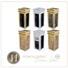 Load image into Gallery viewer, Arna Royal Vintage Collection" Luxury Golden Outside/Inside Large Trash Rubbish Bin - Home or Business