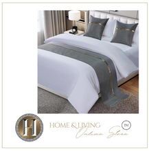 Load image into Gallery viewer, "Arna Royal LUXURY Collection" Hotel Quality Bed Runner/Scarf & 2 Cushion Covers - Many Colours