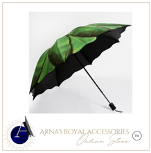 Load image into Gallery viewer, "Arna's Luxury Umbrella Collection - Green Leaf (Beautiful Gift)