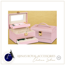 Load image into Gallery viewer, Nordic Wooden Designer Jewellery Box Organiser - Pink or Red