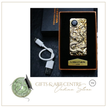 Load image into Gallery viewer, "Arna Lisa" Royal Collection - Top End Unique Business Hi Tech Touch Lighter USB Rechargeable Metal Engraving + Gift Box