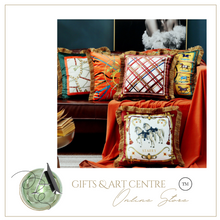 Load image into Gallery viewer, "Arna Royal Victorian Collection" European-Style Sofa Tassel Velvet Cushion Cover