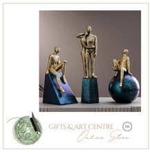 Load image into Gallery viewer, Nordic Abstract Sculpture Golden Book Shelf Accessories - Office Home & Living