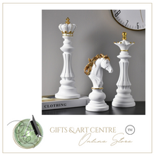 Load image into Gallery viewer, Nordic Sculpture Golden Chess Book Shelf Accessories x3 - Office Home & Living
