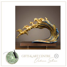 Load image into Gallery viewer, Nordic Sculpture Designer 6 Horse Statue Book Shelf Accessories - Office Home & Living