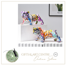 Load image into Gallery viewer, Nordic Sculpture Designer Bull Dogs Statue x2 Book Shelf Accessories - Office Home & Living