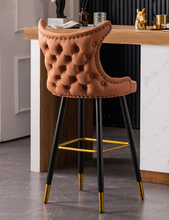 Load image into Gallery viewer, "Arna Royal Victorian Collection" Luxury Plus Furniture - High End Italian Dome Bar Stools x2