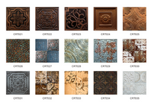 Load image into Gallery viewer, "Arna" Collections - DIY - Custom Crystal Film Covered Retro Metal Pattern Ceramic Tiles x20 Adhesive