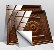 Load image into Gallery viewer, "Arna" Collections - DIY - Custom Crystal Film Covered Retro Metal Pattern Ceramic Tiles x20 Adhesive