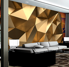 Load image into Gallery viewer, "Arna Collection" - Wall Paper - 3D Golden Geometric - Perfect for Feature Walls 4 Square Meters