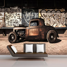 Load image into Gallery viewer, "Arna Collection" - Feature Wall - Retro Old Car Restaurant Cafe Living Room Background Wall Sticker Removable 3D - 4 Square Meters