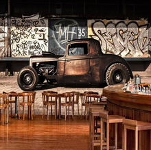 Load image into Gallery viewer, "Arna Collection" - Feature Wall - Retro Old Car Restaurant Cafe Living Room Background Wall Sticker Removable 3D - 4 Square Meters