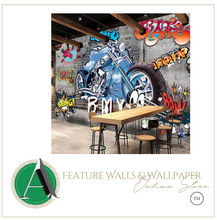 Load image into Gallery viewer, "Arna Collection" - Feature Wall - Motorcycle Graffiti Wall Sticker Removable 3D - 8 Square Meters