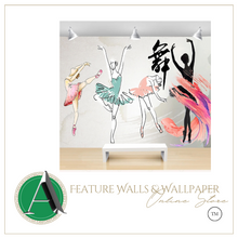 Load image into Gallery viewer, "Arna Collection" - Feature Wall - Ballet 3D Wall Sticker Removable - 12 Square Meters