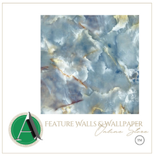 Load image into Gallery viewer, "Arna Collection" - Feature Wall - Blue & Gold Marble Wall Sticker Removable - 8 Square Meters (Many Sizes)
