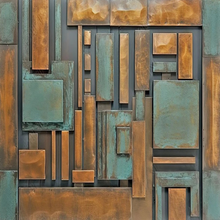 Load image into Gallery viewer, "Arna Collection" - Feature Wall - 3D Retro Green & Gold Wall Sticker Removable - 12 Square Meters (Many Sizes)