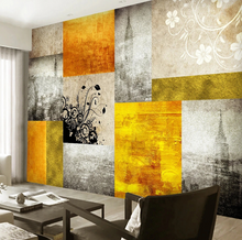 Load image into Gallery viewer, "Arna Collection" - Feature Wall - 3D Abstract Yellow Textures Wall Sticker Removable - 12 Square Meters (Many Sizes)