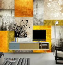 Load image into Gallery viewer, "Arna Collection" - Feature Wall - 3D Abstract Yellow Textures Wall Sticker Removable - 12 Square Meters (Many Sizes)