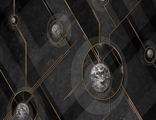 Load image into Gallery viewer, "Arna Collection" - Feature Wall - Retro Geometric Gold Line Marble Wall Sticker Removable - 12 Square Meters (Many Sizes)