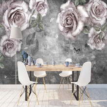 Load image into Gallery viewer, "Arna Collection" - Feature Wall - 3D Hand-Painted Vintage Oil Painting Rose Vine Flowers Wall Sticker Removable - 12 Square Meters (Many Sizes)