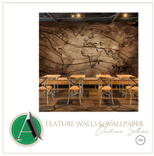 Load image into Gallery viewer, "Arna Collection" - Feature Wall - Vintage Wood Grain Map Wall Sticker Removable - 10 Square Meters (Many Sizes)