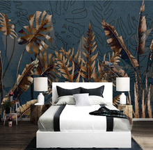 Load image into Gallery viewer, "Arna Collection" - Feature Wall - Vintage Gold & Blue Wall Sticker Removable - 10 Square Meters (Many Sizes)