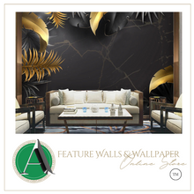 Load image into Gallery viewer, "Arna Collection" - Feature Wall - Vintage Gold & Silver Wall Sticker Removable - 10 Square Meters (Many Sizes)