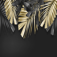 Load image into Gallery viewer, "Arna Collection" - Feature Wall - Vintage Black & Gold Leaf Wall Sticker Removable - 10 Square Meters (Many Sizes)