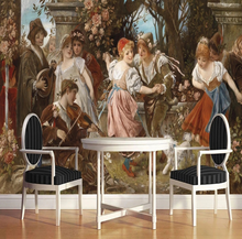 Load image into Gallery viewer, "Arna Collection" - Feature Wall - European Figures Oil Painting Music Ball Wall Sticker Removable - 10 Square Meters (Many Sizes)