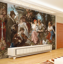Load image into Gallery viewer, "Arna Collection" - Feature Wall - European Figures Oil Painting Music Ball Wall Sticker Removable - 10 Square Meters (Many Sizes)