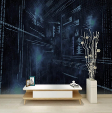 Load image into Gallery viewer, "Arna Collection" - Custom Large Wallpaper Mural 3D Blue Metallic - 12 Square Meters (Many Sizes)