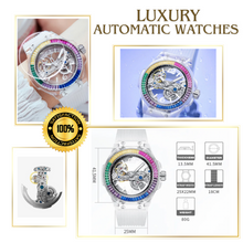 Load image into Gallery viewer, Luxury Rainbow Ladies Automatic Luminous Mechanical Watch