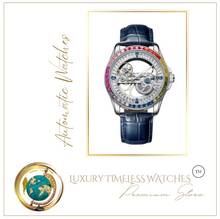 Load image into Gallery viewer, Luxury Rainbow Automatic Watch with Diamond Inlay Rose Gold
