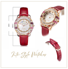 Load image into Gallery viewer, Limited Edition - Swarovski Crystal Sapphire Leather Ruby