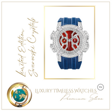 Load image into Gallery viewer, Limited Edition - Arna's Diamond Chronograph Baguette Blue Silver