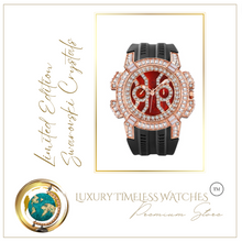 Load image into Gallery viewer, Limited Edition - Arna's Diamond Chronograph Baguette Black Rose Gold