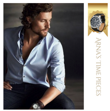 Load image into Gallery viewer, Limited Edition - Arna's Diamond Chronograph Baguette Black Silver