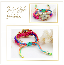 Load image into Gallery viewer, Rainbow Platinum Designer Watch LOVE Rhinestone